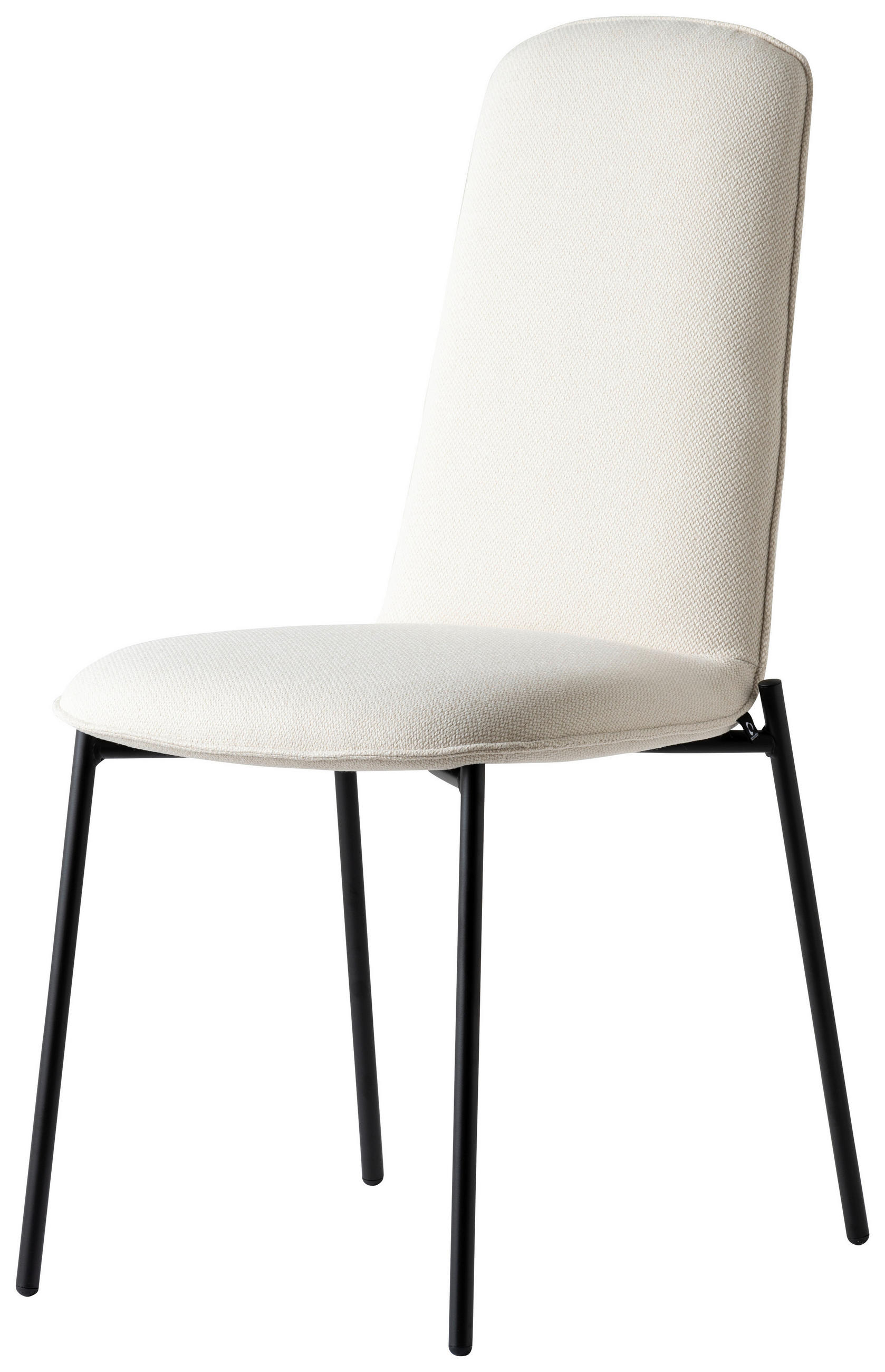 STUHL  in Struktur Textil  - Sandfarben/Schwarz, Design, Textil/Metall (48/95/60cm) - Connubia 