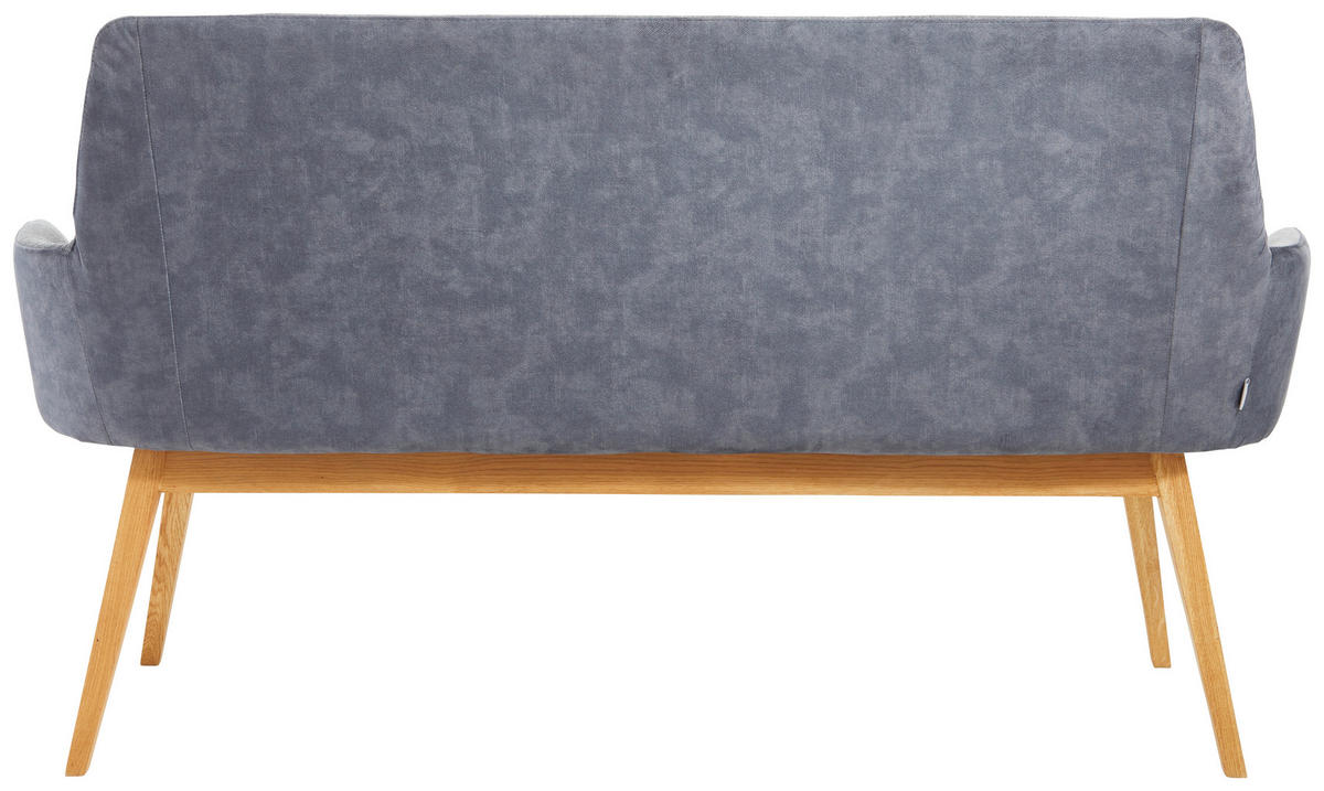 KLUPA  boje hrasta, tamno siva  drvo, tekstil      - boje hrasta/tamno siva, Konvencionalno, drvo/tekstil (157/88/62,5cm) - Linea Natura