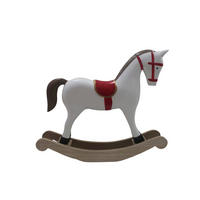 DEKORAČNÍ KŮŇ - bílá/černá, Lifestyle, kompozitní dřevo (38/8/32cm) - X-Mas