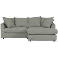 ECKSOFA Flachgewebe Grün  - Schwarz/Grün, Design, Kunststoff/Textil (235/175cm) - home24