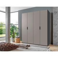 FALTTÜRENSCHRANK in Graphitfarben, Sahara  - Schwarz/Graphitfarben, Design, Holzwerkstoff (200/216/58cm) - Boxxx