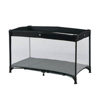 REISEBETT Schwarz  - Schwarz, Basics, Kunststoff/Textil (120/60/74cm) - My Baby Lou