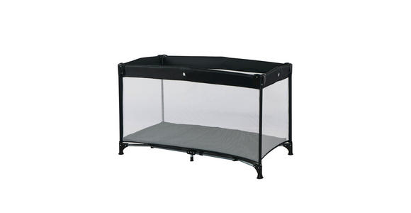 REISEBETT Schwarz - Schwarz, Basics, Kunststoff/Textil (120/60/74cm) - My Baby Lou