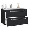WASCHTISCHKOMBI 81 cm  - Alufarben/Schwarz, MODERN, Keramik/Holzwerkstoff (81cm) - MID.YOU