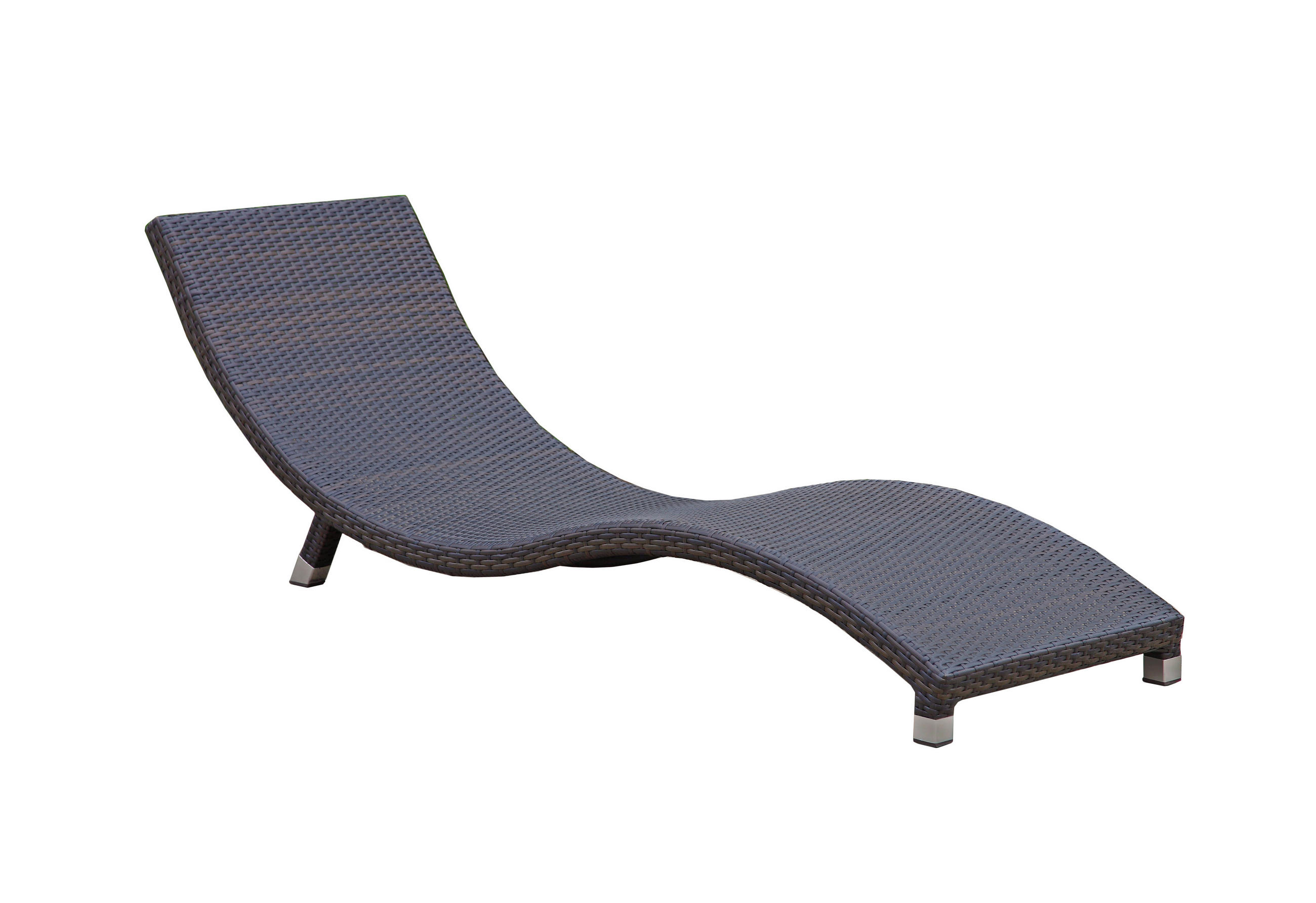 SONNENLIEGE 59/62/185 cm  - Hellgrau/Braun, MODERN, Kunststoff/Metall (59/62/185cm) - Gardenson