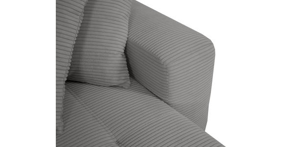 ECKSOFA inkl. Funktion Grau Cord  - Schwarz/Grau, Design, Kunststoff/Textil (248/146cm) - Xora