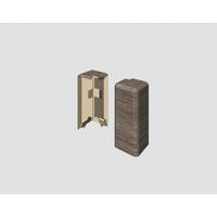 AUßENECKE - Eichefarben/Grau, KONVENTIONELL, Kunststoff (1.6/0.7/5.9cm) - Egger Holzwerkstoffe