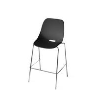 BARSKA STOLICA  crna  metal, plastika      - boje kroma/crna, Moderno, metal/plastika (54/113/57cm)