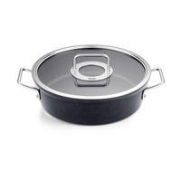 PLITKA ŠERPA  4,3 l  - crna, Osnovno, staklo/metal (28cm) - Fissler