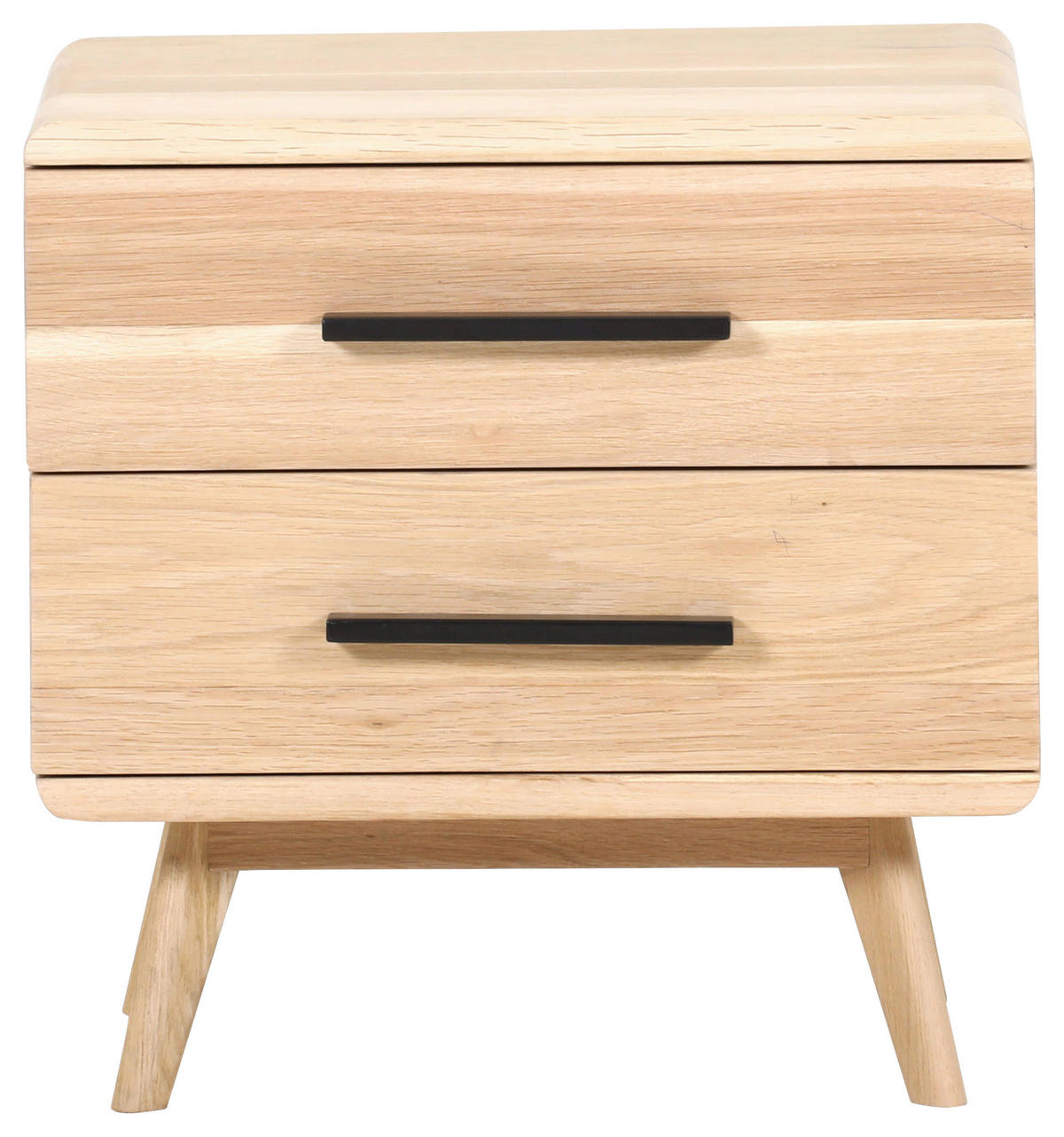 NACHTSCHRANK 48/50/40 cm Eiche massiv  - Eichefarben/Schwarz, Natur, Holz/Holzwerkstoff (48/50/40cm) - Landscape