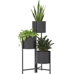 BLUMENSTÄNDER Metall  - Schwarz, Trend, Metall (36/65/36cm) - Landscape