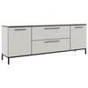 LOWBOARD Soul  in 180/66/40 cm  - Schwarz/Weiß, MODERN, Holzwerkstoff/Metall (180/66/40cm)