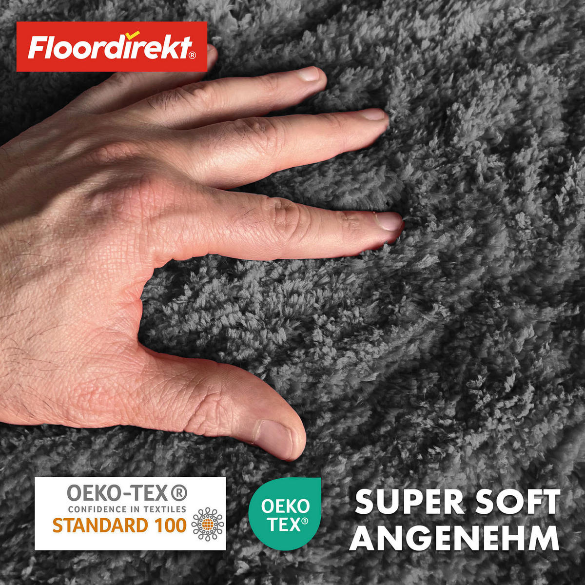 BADEMATTE SKY Dunkelgrau 95 cm  - Dunkelgrau, Basics, Kunststoff/Textil (95cm) - Floordirekt