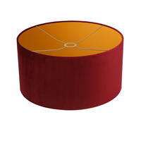 LEUCHTENSCHIRM 50/25 cm   - Rot, Basics, Textil/Metall (50/25cm)