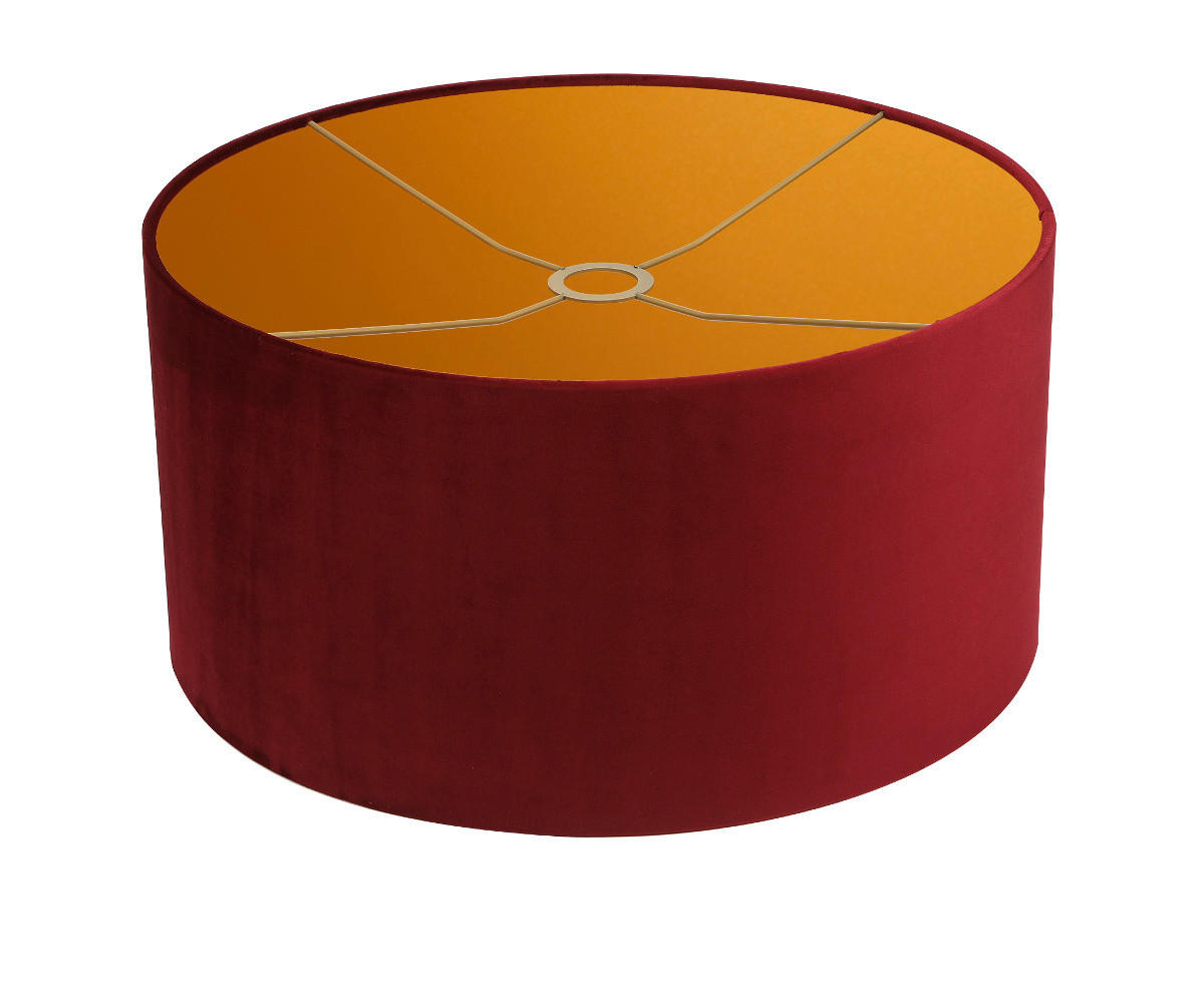 XXXLutz Leuchtenschirm Velour Rot 35 cm