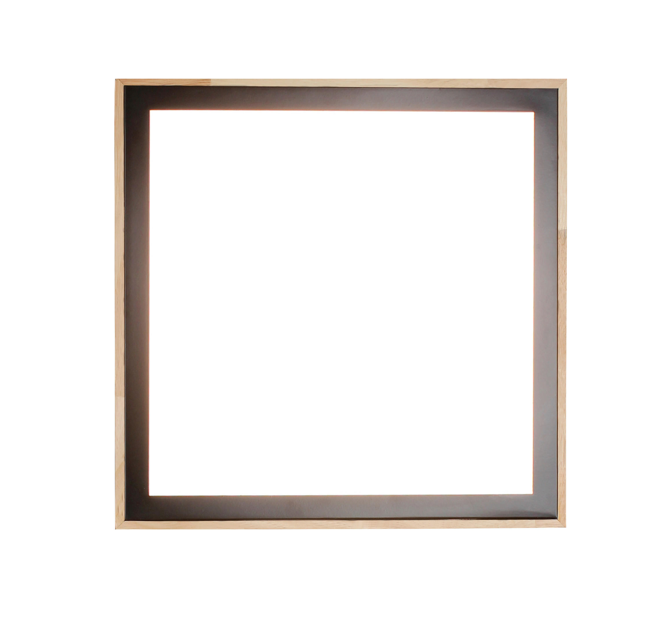 LED-DECKENLEUCHTE 28,5/28,5/8 cm   - Buchefarben/Schwarz, Natur, Holz/Kunststoff (28,5/28,5/8cm)