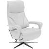 RELAXSESSEL in Leder Weiss  - Weiss/Edelstahlfarben, Design, Leder/Metall (75/106/88cm) - Dieter Knoll