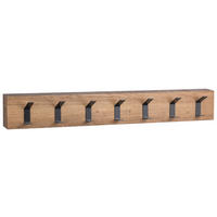 GARDEROBENPANEEL  in 70/10/5 cm  - Eichefarben/Schwarz, Basics, Holzwerkstoff/Metall (70/10/5cm)