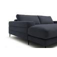 ECKSOFA  in Flachgewebe Dunkelgrau  177/253 cm  - Dunkelgrau/Schwarz, Design, Textil/Metall (177/253cm) - Dieter Knoll