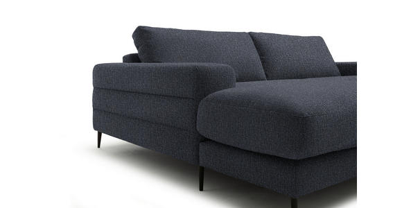 ECKSOFA  in Flachgewebe Dunkelgrau  177/253 cm  - Dunkelgrau/Schwarz, Design, Textil/Metall (177/253cm) - Dieter Knoll