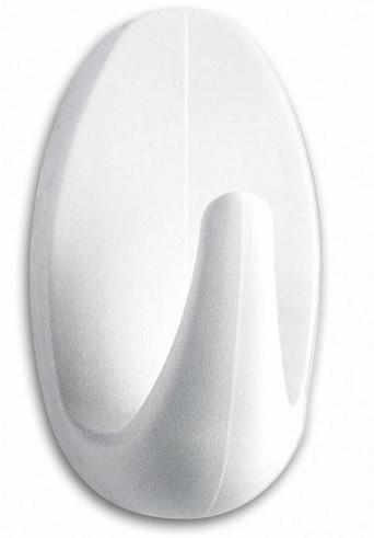 KLEBEHAKEN 2 Stück  in Weiß  - Weiß, Basics, Kunststoff (2,5/4,5/1,7cm) - Tesa