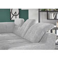 ECKSOFA in Chenille Grau  - Schwarz/Grau, KONVENTIONELL, Textil/Metall (200/281cm) - Carryhome