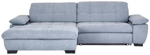 ECKSOFA in Webstoff Blaugrau  - Blaugrau/Schwarz, Design, Textil/Metall (180/265cm) - Carryhome
