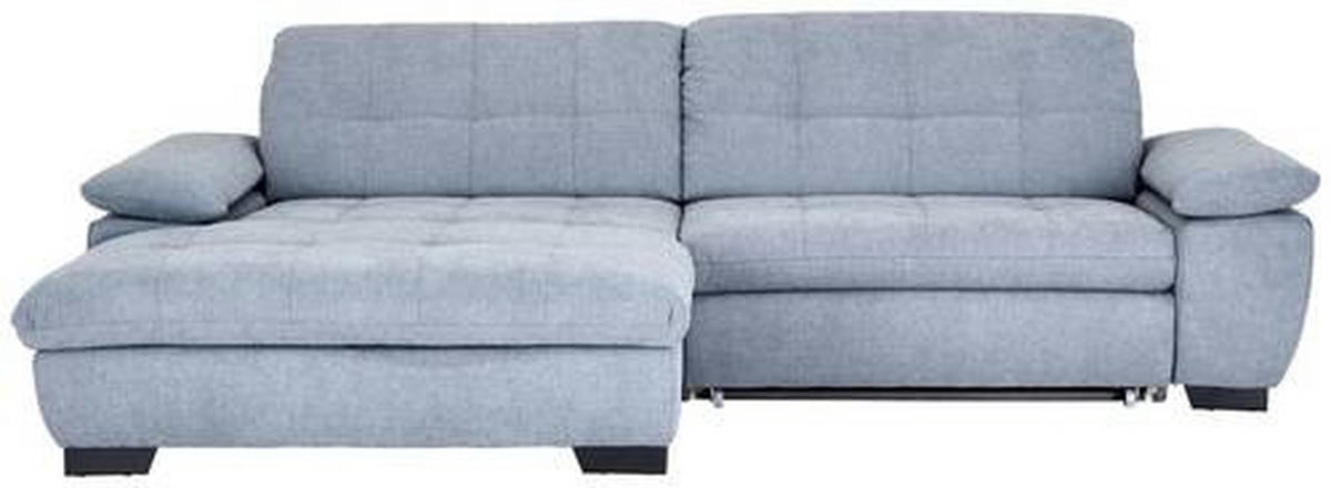ECKSOFA in Webstoff Blaugrau  - Blaugrau/Schwarz, Design, Textil/Metall (180/265cm) - Carryhome