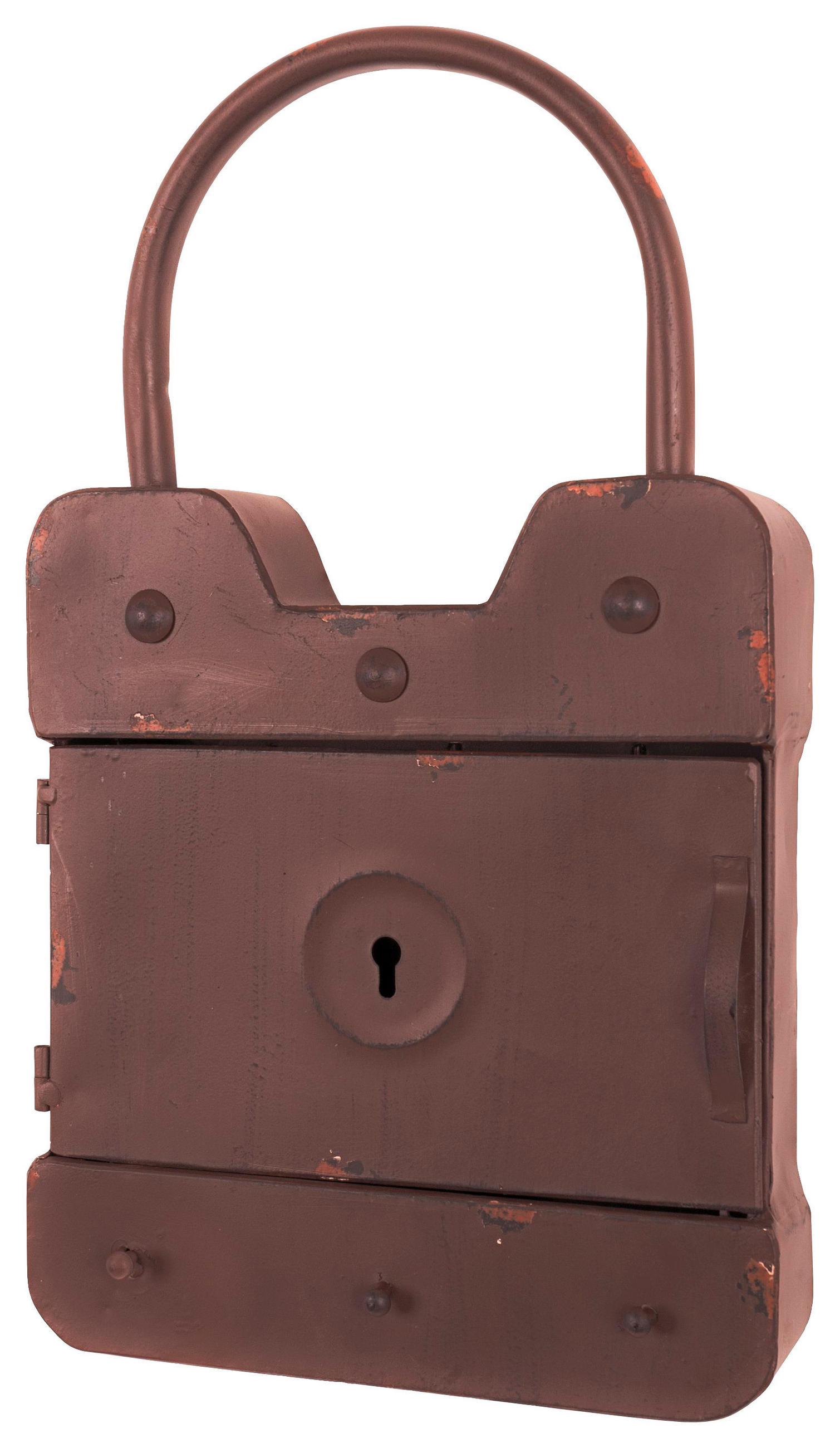 SCHLÜSSELKASTEN Braun  - Braun, Design, Metall (25/43/7cm)