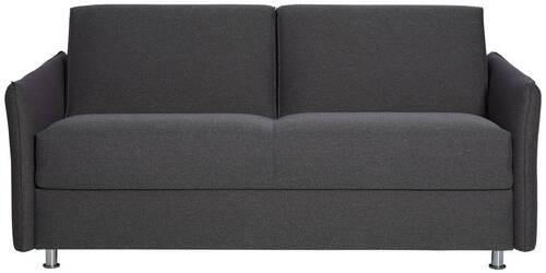 SCHLAFSOFA in Textil Dunkelgrau  - Chromfarben/Dunkelgrau, Modern, Textil/Metall (194/85/100cm) - Bali