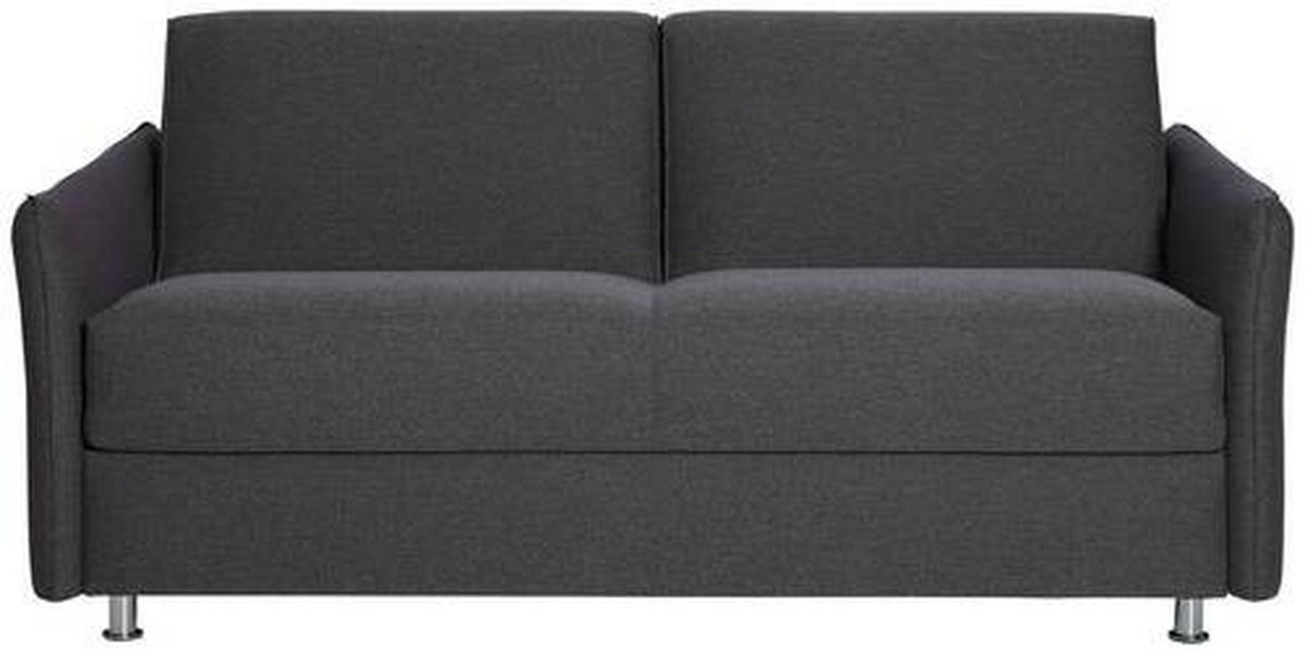 SCHLAFSOFA in Textil Dunkelgrau  - Chromfarben/Dunkelgrau, Modern, Textil/Metall (194/85/100cm) - Bali