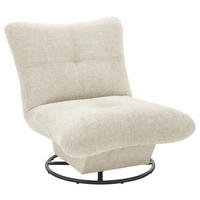 SESSEL Struktur Creme  - Creme/Schwarz, Konventionell, Textil/Metall (96/75/93cm) - Carryhome