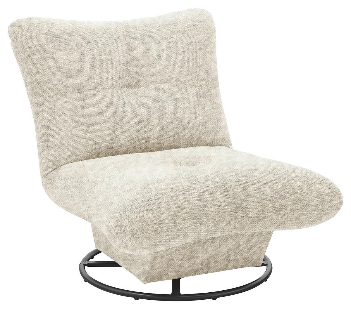 SESSEL Struktur Creme  - Creme/Schwarz, Konventionell, Textil/Metall (96/75/93cm) - Carryhome