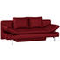 SCHLAFSOFA in Leder Rot - Chromfarben/Rot, MODERN, Leder/Metall (214/90/93cm) - Novel SCHLAFSOFA in Leder Rot - Chromfarben/Rot, MODERN, Leder/Metall (214/90/93cm) - Novel