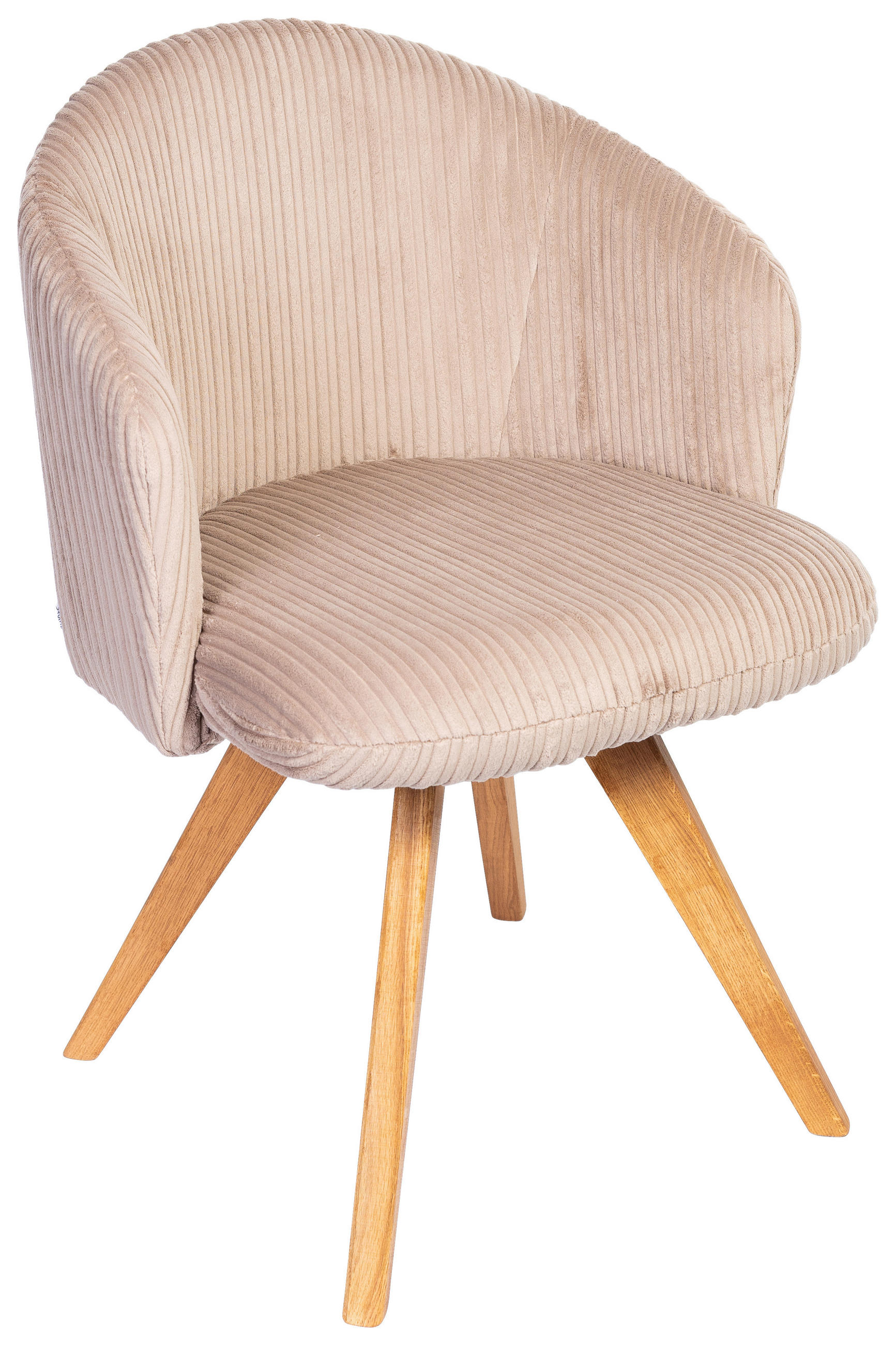 ARMLEHNSTUHL  in Feincord  - Eichefarben/Braun, KONVENTIONELL, Holz/Textil (59/64/58cm) - Stylife