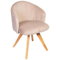 ARMLEHNSTUHL  in Feincord  - Eichefarben/Braun, KONVENTIONELL, Holz/Textil (59/64/58cm) - Stylife