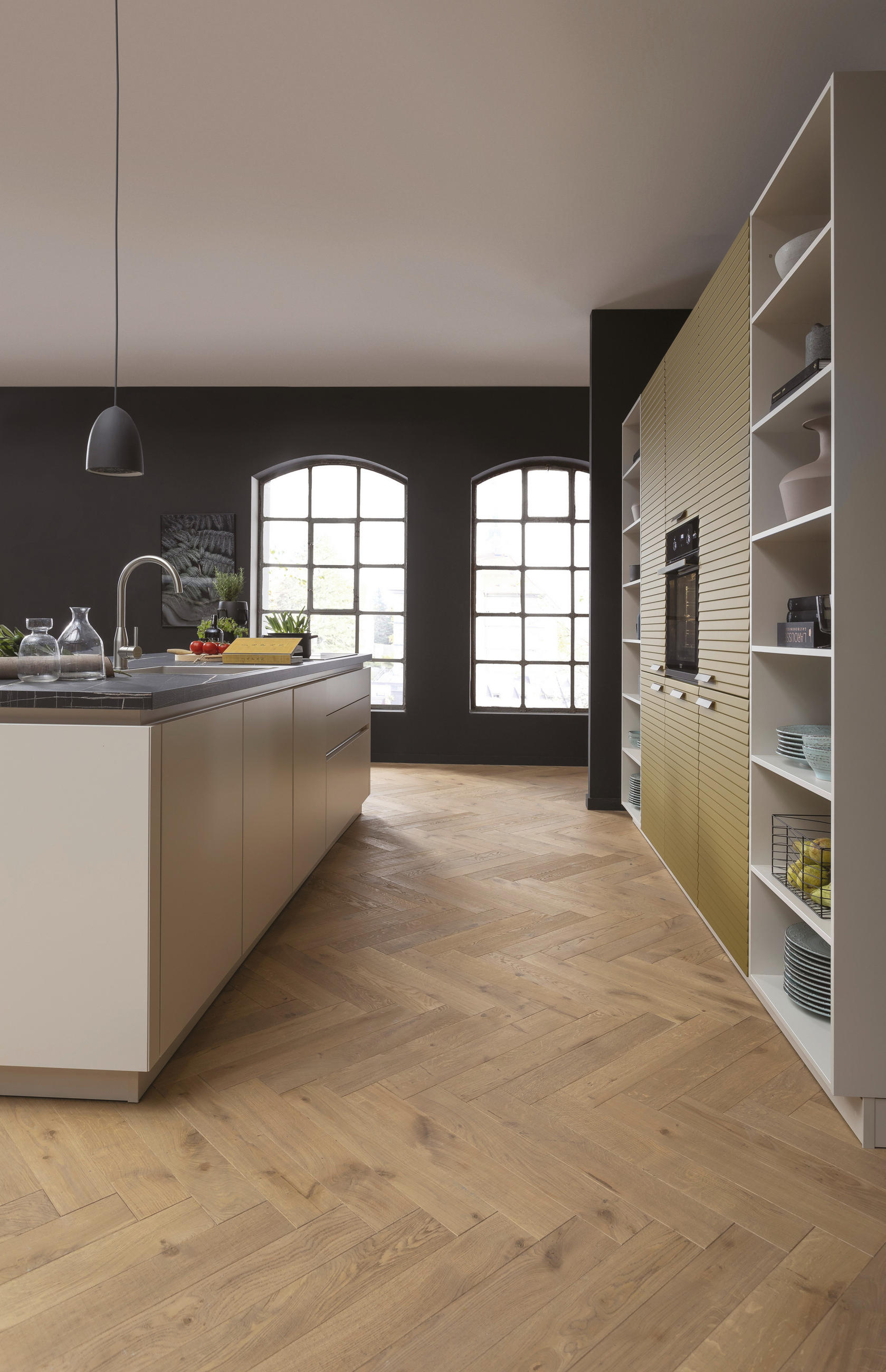 EINBAUKÜCHE NOVA  - Gelb, Design, Holzwerkstoff - Schüller