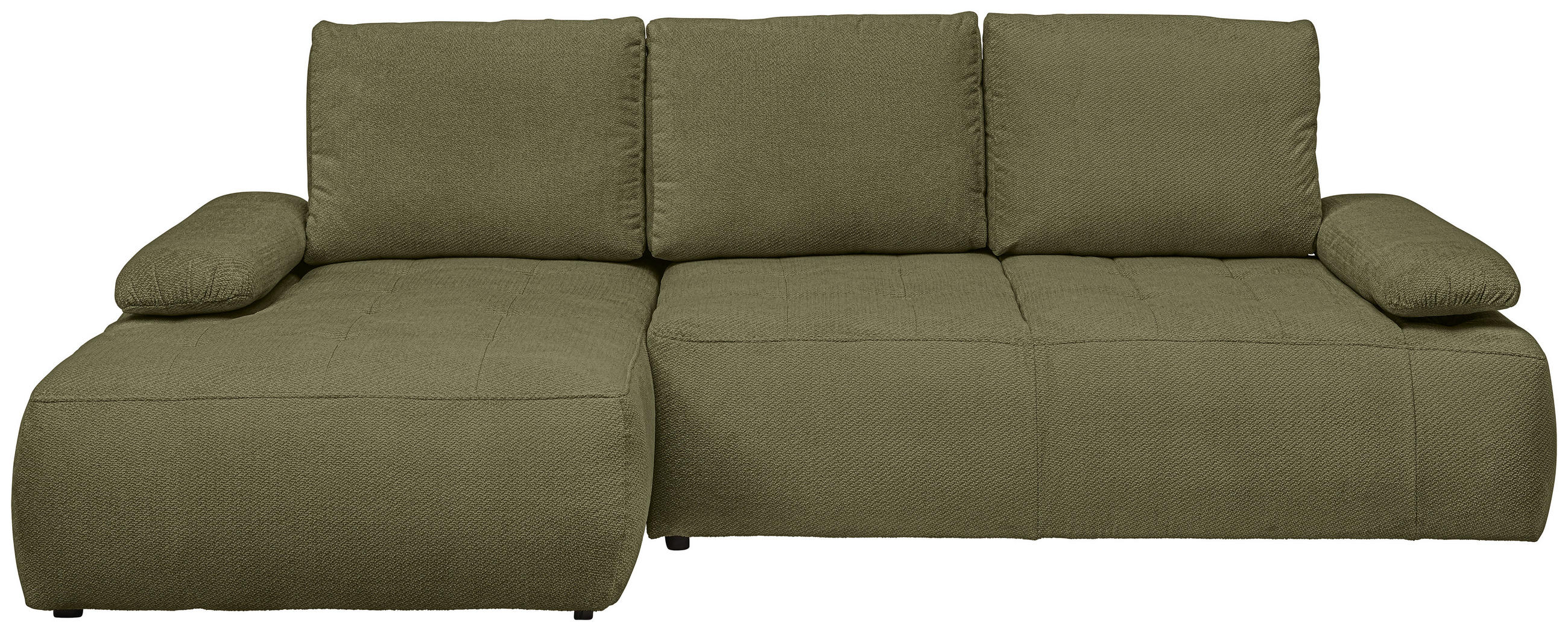 ECKSOFA Olivgrün Webstoff  - Schwarz/Olivgrün, KONVENTIONELL, Kunststoff/Textil (162/282cm) - Carryhome