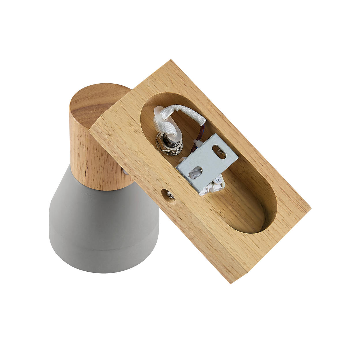 STRAHLER Alina 12,3/7,2/12 cm  - Eschefarben/Grau, Natur, Holz/Stein (12,3/7,2/12cm) - Novel