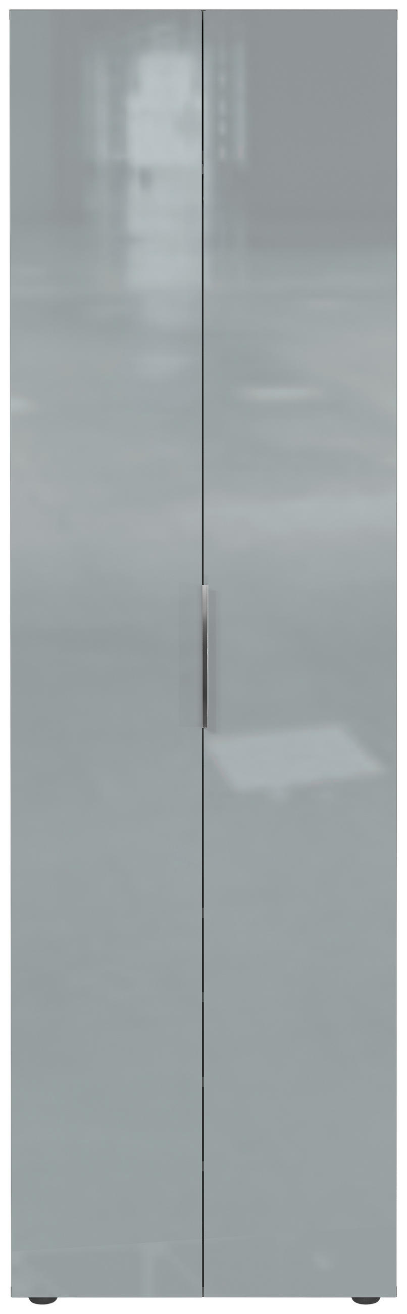 GARDEROBENSCHRANK  in 59/197/40 cm  - Chromfarben/Silberfarben, MODERN, Glas/Holzwerkstoff (59/197/40cm) - Germania