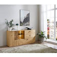 SIDEBOARD 173,8/85,3/43,8 cm  - Alteiche/Anthrazit, KONVENTIONELL, Glas/Holz (173,8/85,3/43,8cm) - Linea Natura