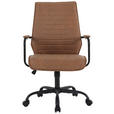 DREHSTUHL Mikrofaser Braun  - Schwarz/Braun, Design, Kunststoff/Textil (62/100-109,5/65,5cm) - Carryhome