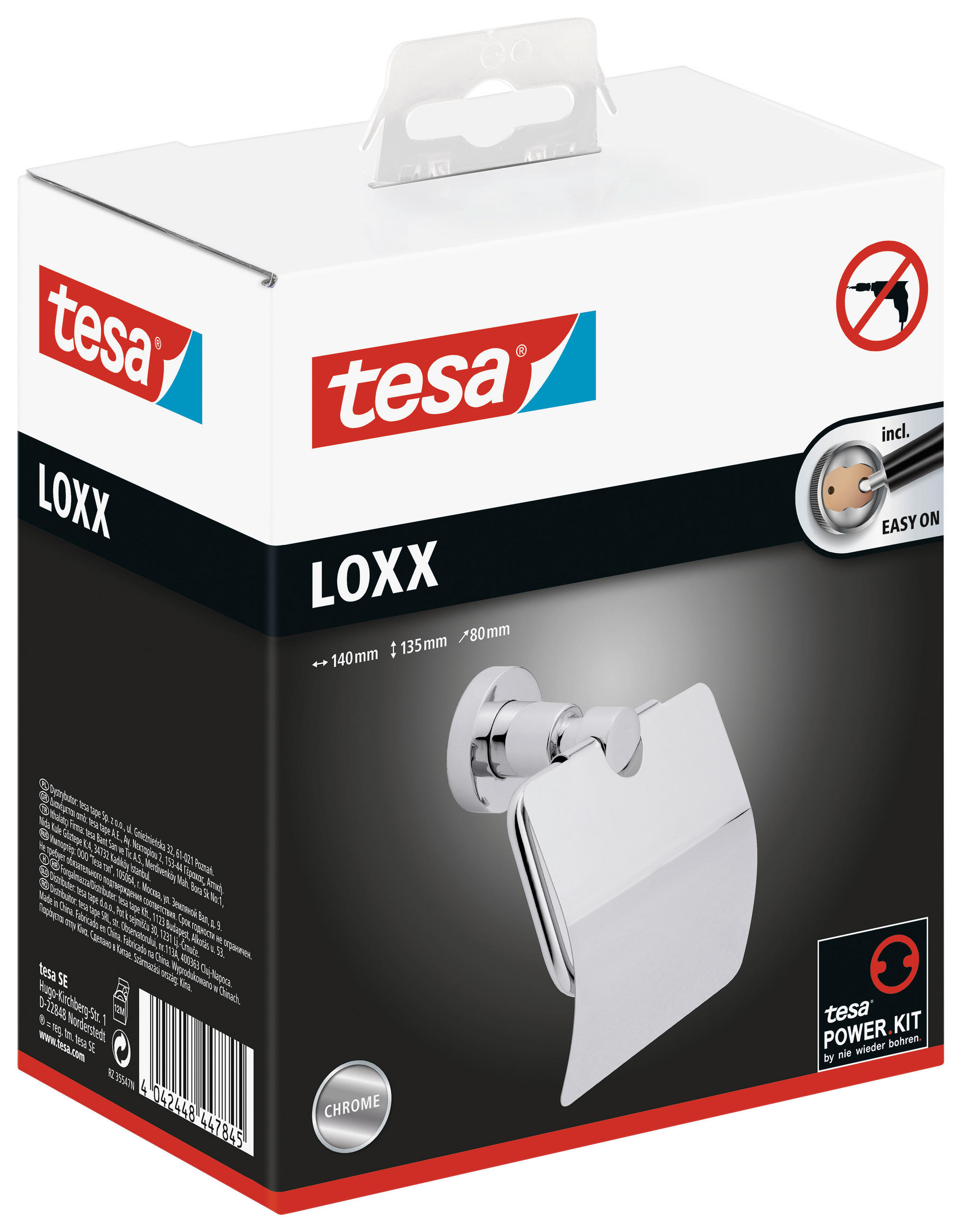 Toilettenpapierhalter Zum Kleben Loxx, Edelstahl Chrom