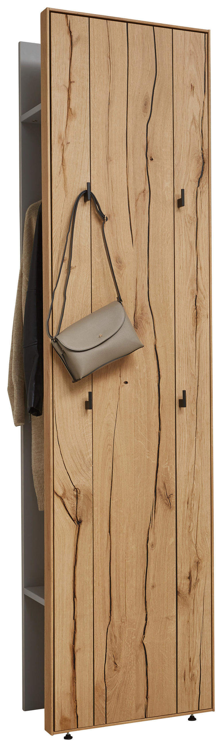 GARDEROBE 2-teilig  in 51,9/205,5/37,1 cm  - Eichefarben/Grau, Design, Holz/Holzwerkstoff (51,9/205,5/37,1cm) - Dieter Knoll