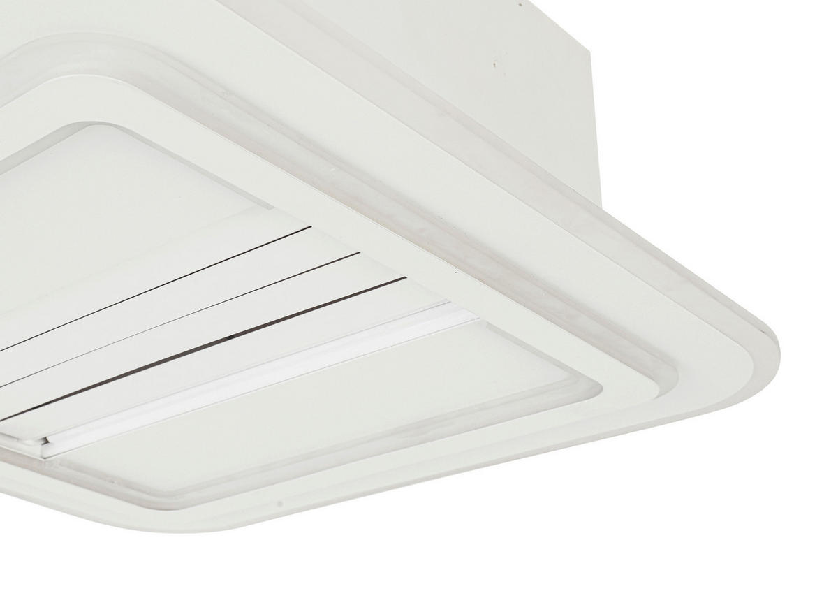STROPNÝ VENTILÁTOR, 50/50/16 cm - čierna/biela, Basics, kov/plast (50/50/16cm) - Mican