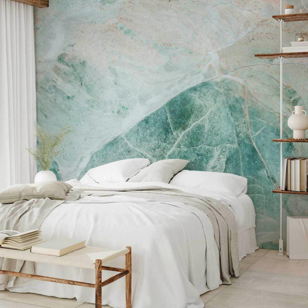 FOTOTAPETE  - Türkis/Beige, LIFESTYLE, Textil (300/210cm) - artgeist