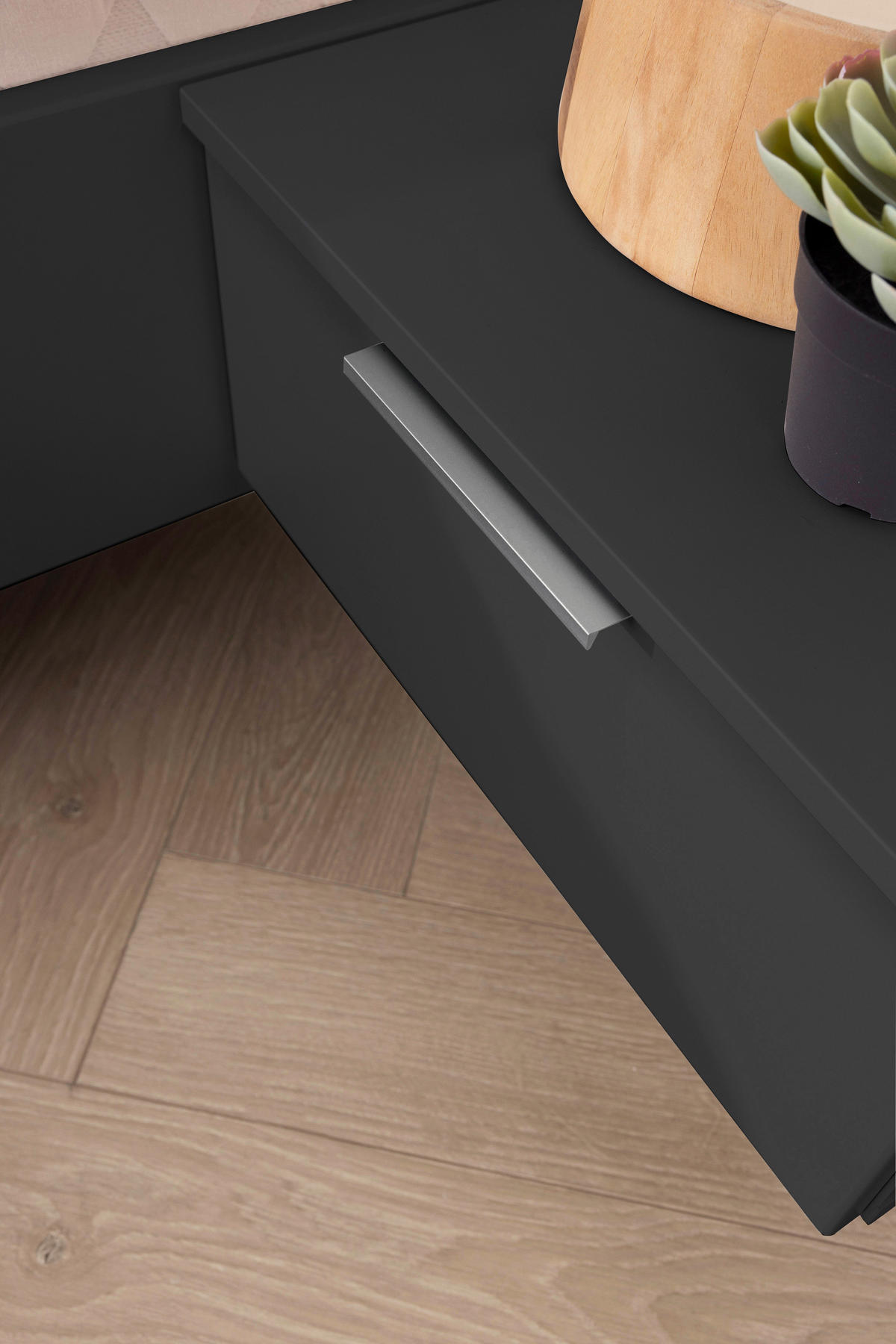 POSTEL S NOČNÍMI STOLKY, 180/200 cm, šedá - šedá, Moderní, kompozitní dřevo (180/200cm) - Rauch Möbel