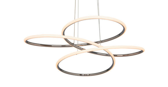 LED-HÄNGELEUCHTE 84,5/150 cm  - Silberfarben, Design, Kunststoff/Metall (84,5/150cm) - Novel