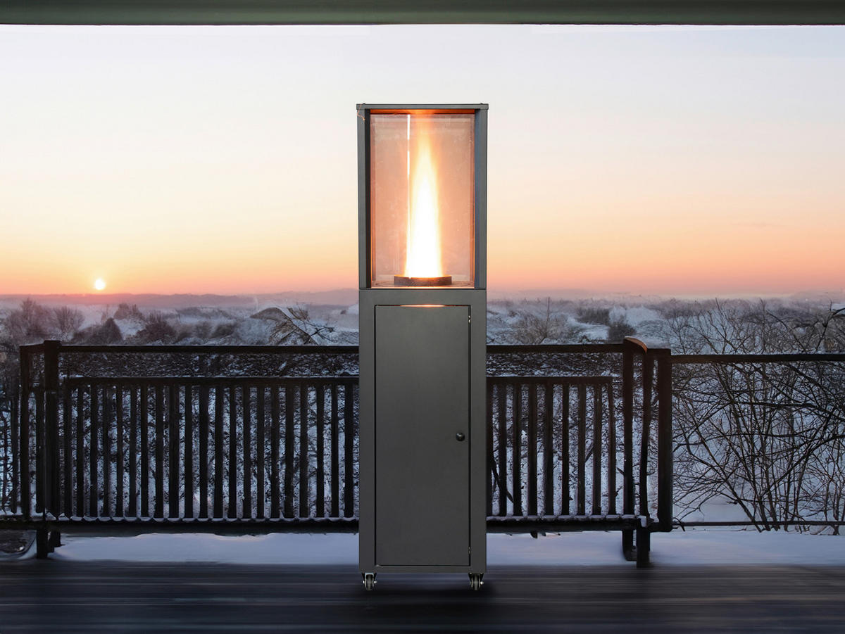 HEIZSTRAHLER - Schwarz, Design, Metall (35,5/137/35,5cm) - Nouvel