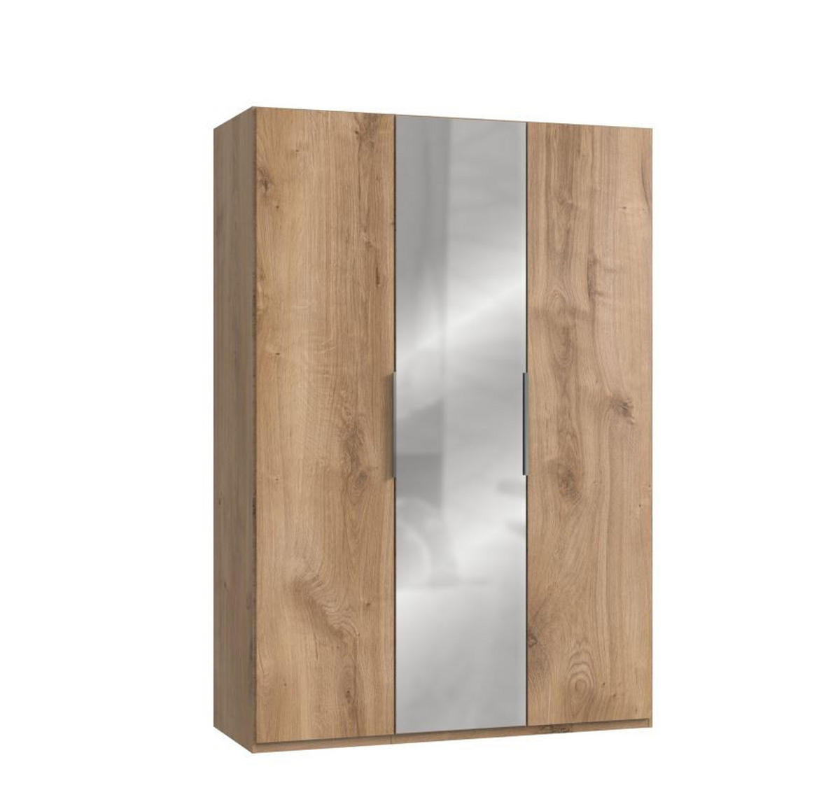 DREHTÜRENSCHRANK in Eichefarben  - Chromfarben/Eichefarben, Modern, Holzwerkstoff (150/216/58cm) - MID.YOU